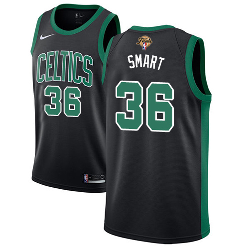 Nike Boston Celtics #36 Marcus Smart Black Women’s 2022 NBA Finals Swingman Statement Edition Jersey Womens->youth nba jersey->Youth Jersey
