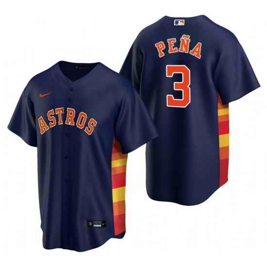Men Houston Astros #3 Jeremy Pena Navy Cool Base Stitched Jersey->houston astros->MLB Jersey