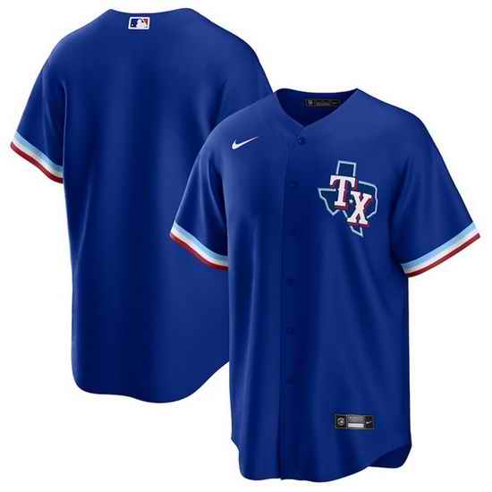 Men Texas Rangers Blank Royal Stitched Baseball Jersey->philadelphia phillies->MLB Jersey