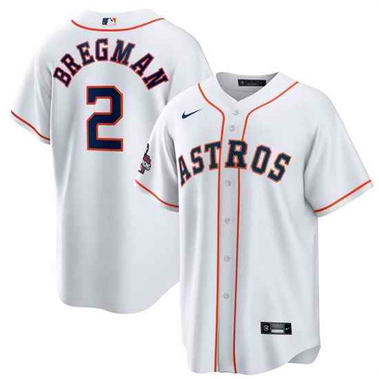 Youth Houston Astros #2 Alex Bregman White 2022 World Series Champions Home Stitched BaseballJersey->youth mlb jersey->Youth Jersey