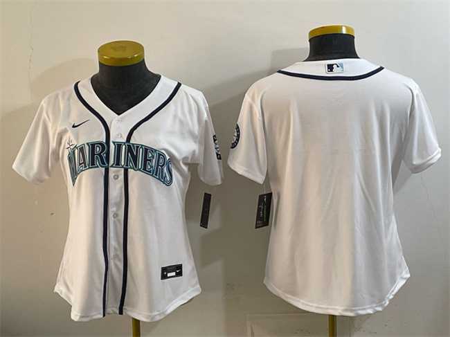 Women%27s Seattle Mariners Blank White Cool Base Stitched Jersey->mlb womens jerseys->MLB Jersey