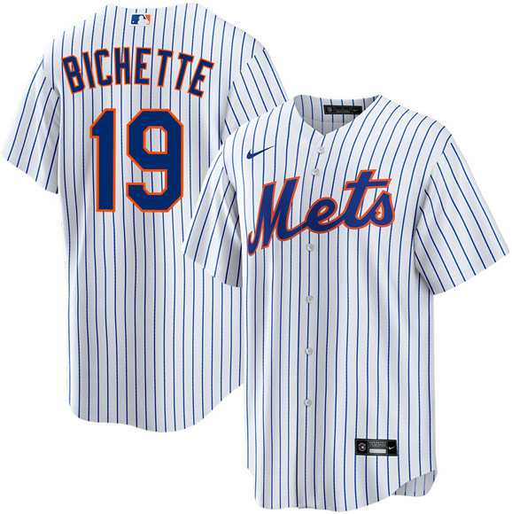 Mens New York Mets #19 Bo Bichette 2026 White Cool Base Stitched Jersey Dzhi->new york mets->MLB Jersey