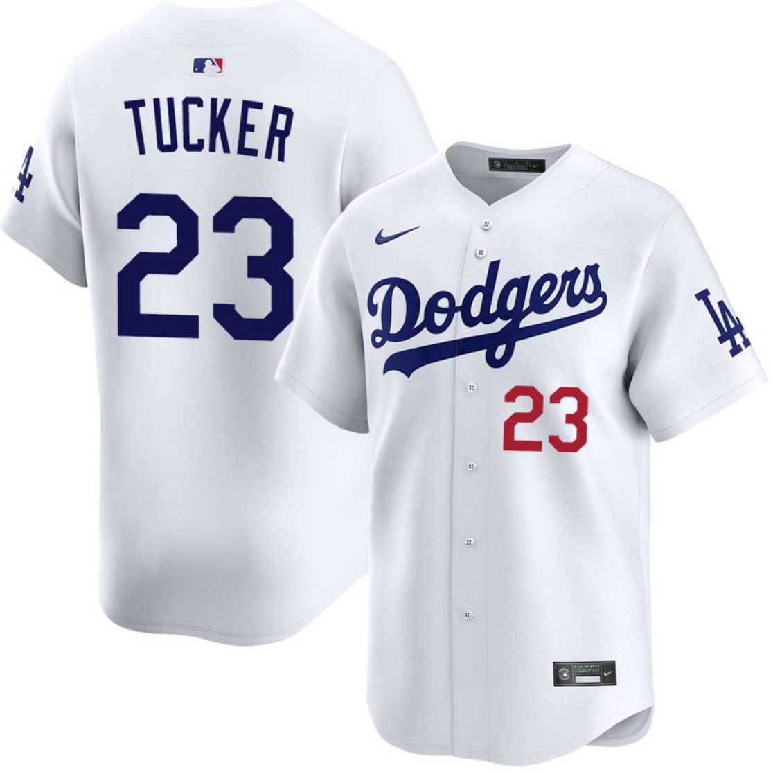 Men%27s Los Angeles Dodgers #23 Kyle Tucker White 2026 Home Limited Stitched Jersey Dzhi->chicago bulls->NBA Jersey
