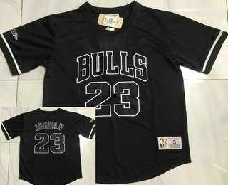 Men%27s Chicago Bulls #23 Michael Jordan Black Short Sleeved AU Throwback Jersey Dzhi->los angeles lakers->NBA Jersey