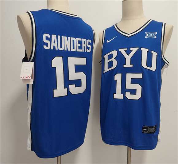 Men%27s Duke Blue Devils #15 Richie Saunders Blue Stitched Basketball Jersey->chicago bulls->NBA Jersey