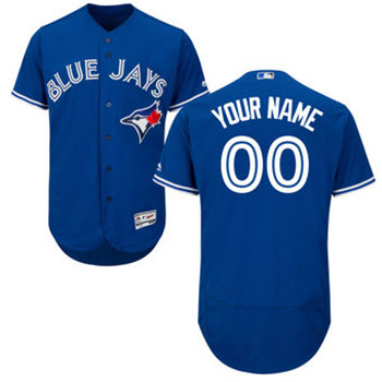 Mens Toronto Blue Jays Majestic Flex Base Authentic Collection Blue Custom Jersey->customized mlb jersey->Custom Jersey