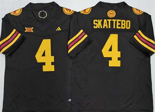 Mens Arizona State Sun Devils #4 Cam Skattebo Black 2025 F.U.S.E. Vapor Limited Stitched Jersey->arizona state sun devils->NCAA Jersey