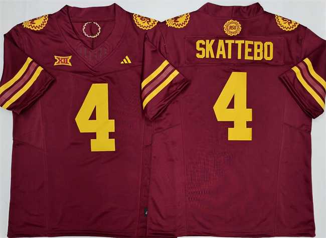 Mens Arizona State Sun Devils #4 Cam Skattebo Red 2025 F.U.S.E. Vapor Limited Stitched Jersey->arizona state sun devils->NCAA Jersey