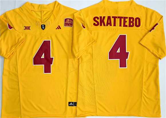 Mens Arizona State Sun Devils #4 Cam Skattebo Gold 2025 F.U.S.E. Vapor Limited Stitched Jersey->arizona state sun devils->NCAA Jersey