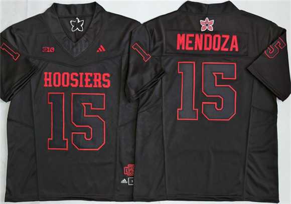 Mens Indiana Hoosiers #15 Fernando Mendoza Black F.U.S.E. Stitched Jersey->indiana hoosiers->NCAA Jersey