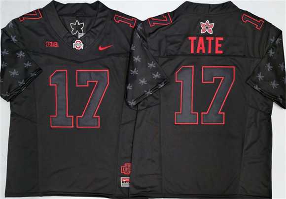 Men%27s Ohio State Buckeyes #17 Carnell Tate Black 2025 F.U.S.E. Limited Stitched Jersey->ole miss rebels->NCAA Jersey