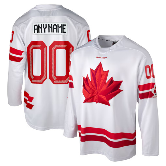 Mens Canada Hockey Custom White 2026 Stitched Hockey Jersey->customized nhl jersey->Custom Jersey