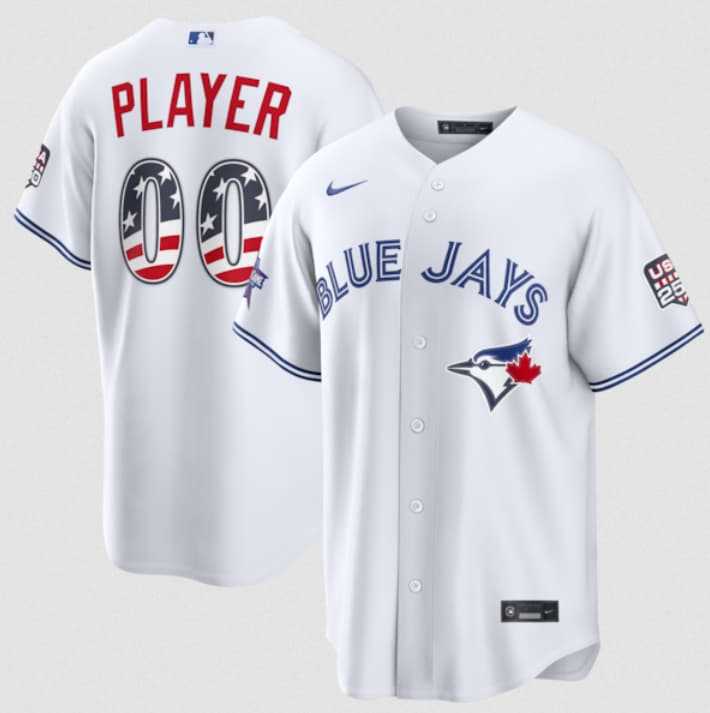 Men%27s Toronto Blue Jays Active Player Custom White 2026 All-Star Edition Stars & Stripes & USA 250 Fourth of July Home Stadium Stitched Baseball Jersey->mlb shorts->MLB Jersey