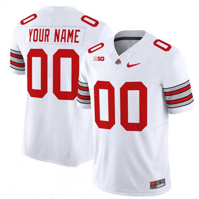 Mens Ohio State Buckeyes Active Player Custom White  F.U.S.E. Vapor Limited Stitched Football Jersey->customized ncaa jersey->Custom Jersey