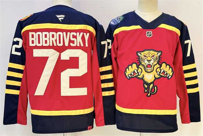 Mens Florida Panthers #72 Sergei Bobrovsky Red 2026-2026 Winter Classic Stitched Hockey Jersey->florida panthers->NHL Jersey