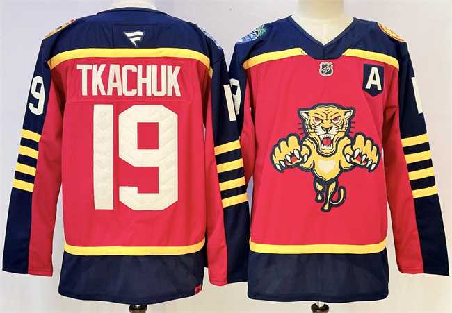 Men%27s Florida Panthers #19 Matthew Tkachuk Red 2026-2026 With A Patch Winter Classic Stitched Hockey Jersey->colorado avalanche->NHL Jersey