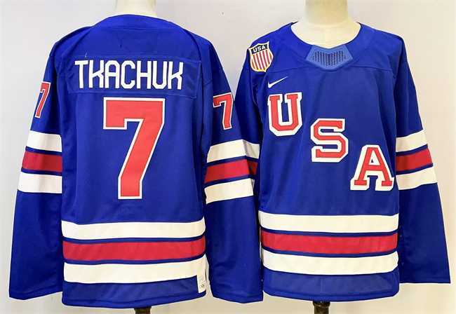Men%27s USA #7 Brady Tkachuk Royal 2025-2026 Stitched Jersey->ottawa senators->NHL Jersey