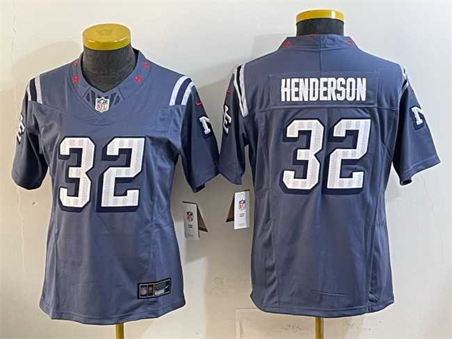 Women%27s New England Patriots #32 TreVeyon Henderson 2025 %27Rivalries%27 Stitched Jersey->new england patriots->NFL Jersey