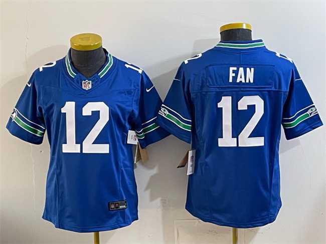 Women%27s Seattle Seahawks #12 Fan Royal 2024 F.U.S.E Throwback Vapor Limited Stitched Jersey->buffalo bills->NFL Jersey