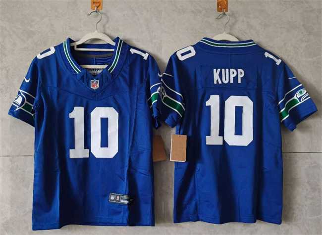 Women%27s Seattle Seahawks #10 Cooper Kupp Royal 2024 F.U.S.E Throwback Vapor Limited Stitched Jersey->seattle seahawks->NFL Jersey