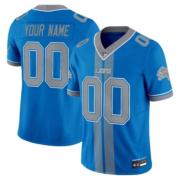 Men%27s Detroit Lions Customized Blue 2025 F.U.S.E. %27Motor City Racing Edition%27 Vapor Limited Stitched Jersey->customized nfl jersey->Custom Jersey