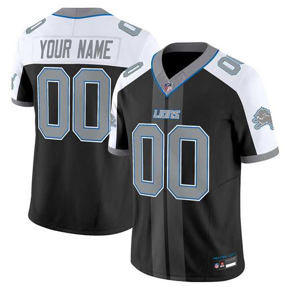 Men%27s Detroit Lions Customized Black Alternate 2025 F.U.S.E. %27Motor City Racing Edition%27 Vapor Limited Stitched Jersey->customized nfl jersey->Custom Jersey
