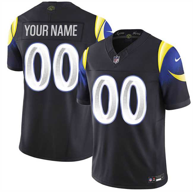 Mens Los Angeles Rams Active Player Custom Black 2025 F.U.S.E. Rivalries Vapor Limited Football Stitched Jersey->customized nfl jersey->Custom Jersey