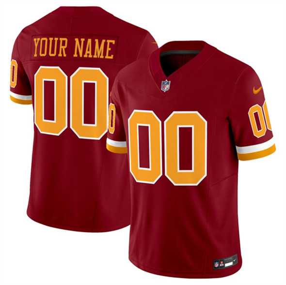 Mens Washington Commanders Active Player Custom Burgundy 2025 F.U.S.E. Throwback Limited Football Stitched Jersey->customized nfl jersey->Custom Jersey