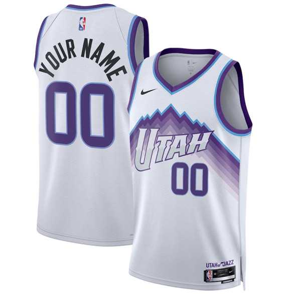 Mens Utah Jazz Active Player Custom White 2025 Association Edition Stitched Basketball Jersey->customized nba jersey->Custom Jersey