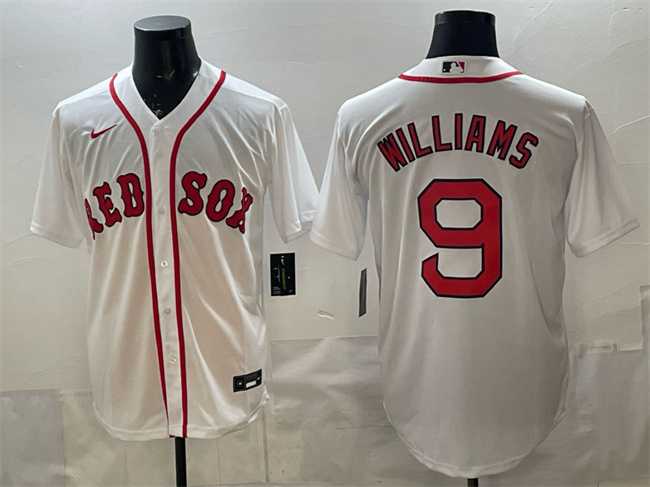 Mens Boston Red Sox #9 Ted Williams White Cool Base Stitched Jersey->boston red sox->MLB Jersey