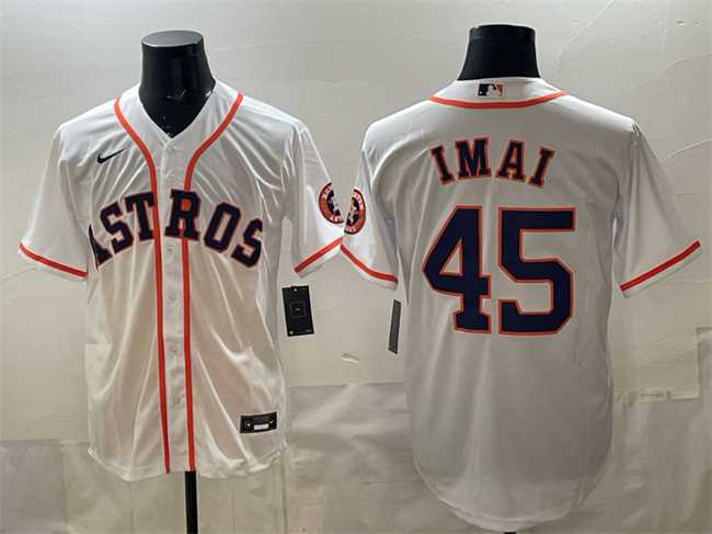 Mens Houston Astros #45 Tatsuya Imai White Cool Base Stitched Jersey->houston astros->MLB Jersey