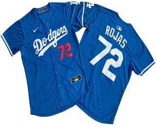 Mens Los Angeles Dodgers #72 Miguel Rojas Blue Limited Stitched Jersey->->MLB Jersey