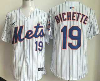 Mens New York Mets #19 Bo Bichette White Limited Jersey->new york mets->MLB Jersey