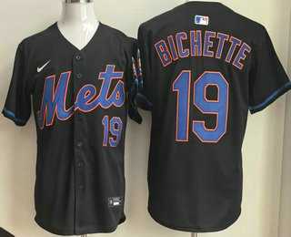 Mens New York Mets #19 Bo Bichette Black Limited Jersey->new york mets->MLB Jersey