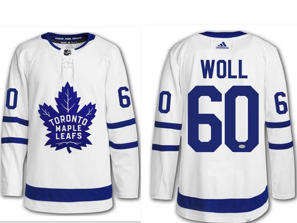 Men%27s Toronto Maple Leafs #60 Joseph Woll White Adidas Stitched NHL Jersey->seattle kraken->NHL Jersey
