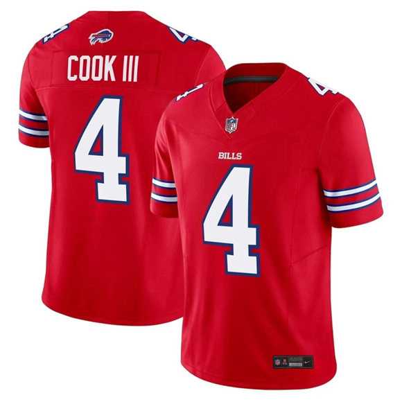 Mens Buffalo Bills #4 James Cook III Red 2025 F.U.S.E. Vapor Untouchable Limited Stitched Jersey Dzhi->buffalo bills->NFL Jersey