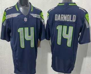 Men%27s Seattle Seahawks #14 Sam Darnold Limited Navy FUSE Vapor Stitched Jersey->seattle seahawks->NFL Jersey