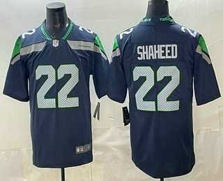 Men%27s Seattle Seahawks #22 Rashid Shaheed Limited Navy Vapor Stitched Jersey->youth nfl jersey->Youth Jersey