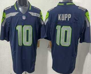 Mens Seattle Seahawks #10 Cooper Kupp Limited Navy FUSE Vapor Stitched Jersey->seattle seahawks->NFL Jersey
