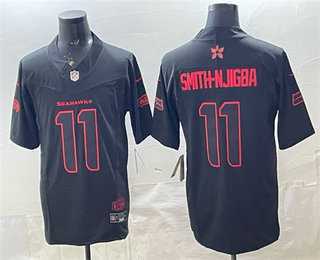 Mens Seattle Seahawks #11 Jaxon Smith-Njigba Limited Black Stranger Things Stuck In The Upside Down Jersey Dzhi->seattle seahawks->NFL Jersey