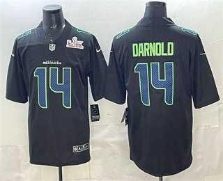 Mens Seattle Seahawks #14 Sam Darnold Limited Black Super Bowl LX Fashion Vapor Jersey->seattle seahawks->NFL Jersey