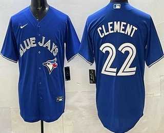 Mens Toronto Blue Jays #22 Ernie Clement Blue Cool Base Jersey->toronto blue jays->MLB Jersey