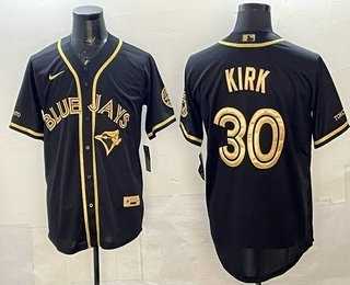 Mens Toronto Blue Jays #30 Alejandro Kirk Black Gold Limited Stitched Jersey->toronto blue jays->MLB Jersey