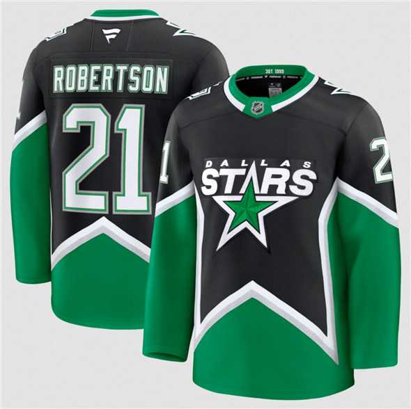 Mens Dallas Stars #21 Jason Robertson Black 2025-26 Alternate Stitched Jersey Dzhi->dallas stars->NHL Jersey