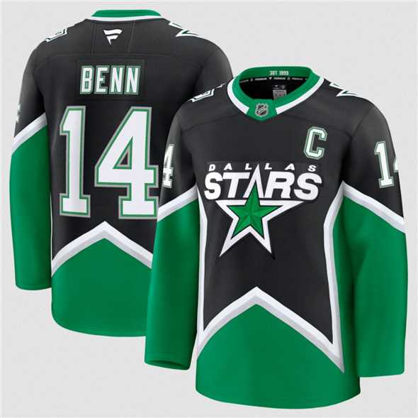 Mens Dallas Stars #14 Jamie Benn Black 2025-26 Alternate Stitched Jersey Dzhi->dallas stars->NHL Jersey