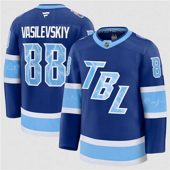 Mens Tampa Bay Lightning #88 Andrei Vasilevskiy Blue 2026 Stadium Series Stitched Jersey Dzhi->tampa bay lightning->NHL Jersey