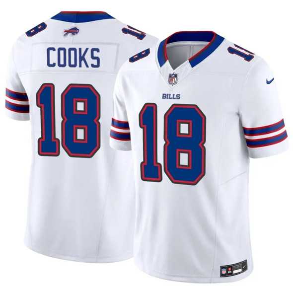 Mens Buffalo Bills #18 Brandin Cooks White 2025 F.U.S.E. Vapor Untouchable Limited Stitched Jersey Dzhi->buffalo bills->NFL Jersey