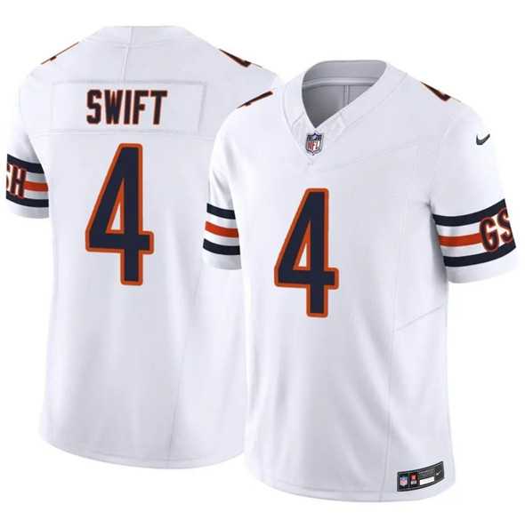 Men%27s Chicago Bears #4 D%27Andre Swift White 2025 F.U.S.E. Vapor Untouchable Limited Stitched Jersey Dzhi->chicago bears->NFL Jersey