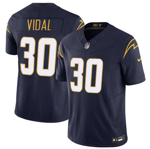 Mens Los Angeles Chargers #30 Kimani Vidal Navy 2025 F.U.S.E. Alternate Vapor Limited Stitched Jersey Dzhi->los angeles chargers->NFL Jersey