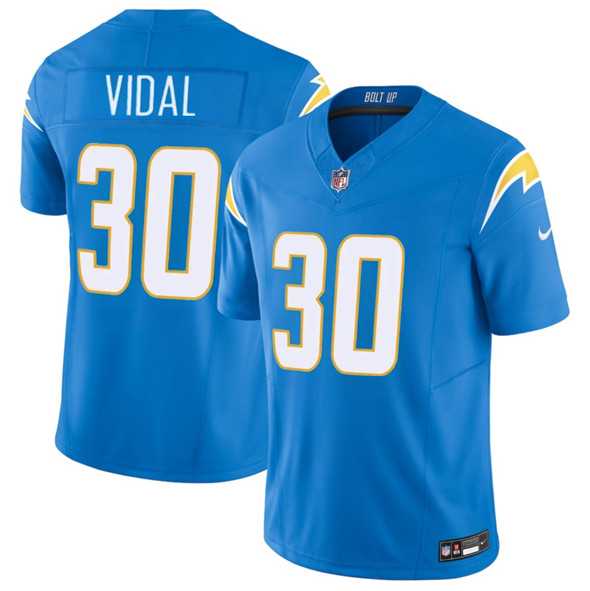 Mens Los Angeles Chargers #30 Kimani Vidal Blue 2025 F.U.S.E. Vapor Limited Stitched Jersey Dzhi->los angeles chargers->NFL Jersey